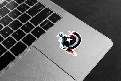 Captain America Abstract Art Premium Vinyl Stickers