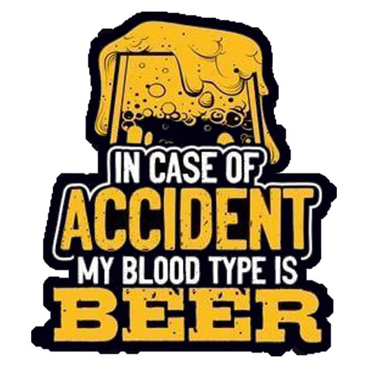 My Blood Type Is Beer Premium Vinyl Stickers