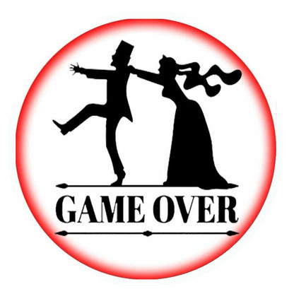 Game Over Wedding Premium Vinyl Stickers