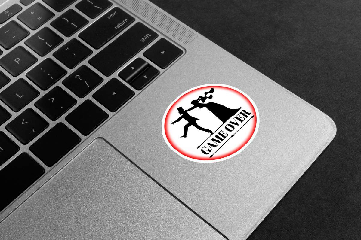 Game Over Wedding Premium Vinyl Stickers