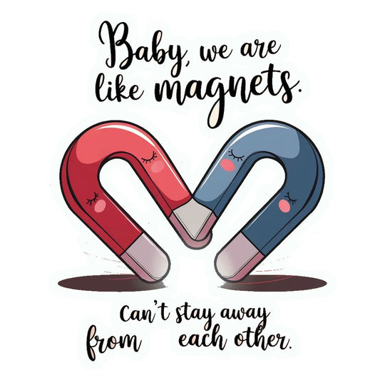 Baby We Are Like Magnets Premium Vinyl Stickers