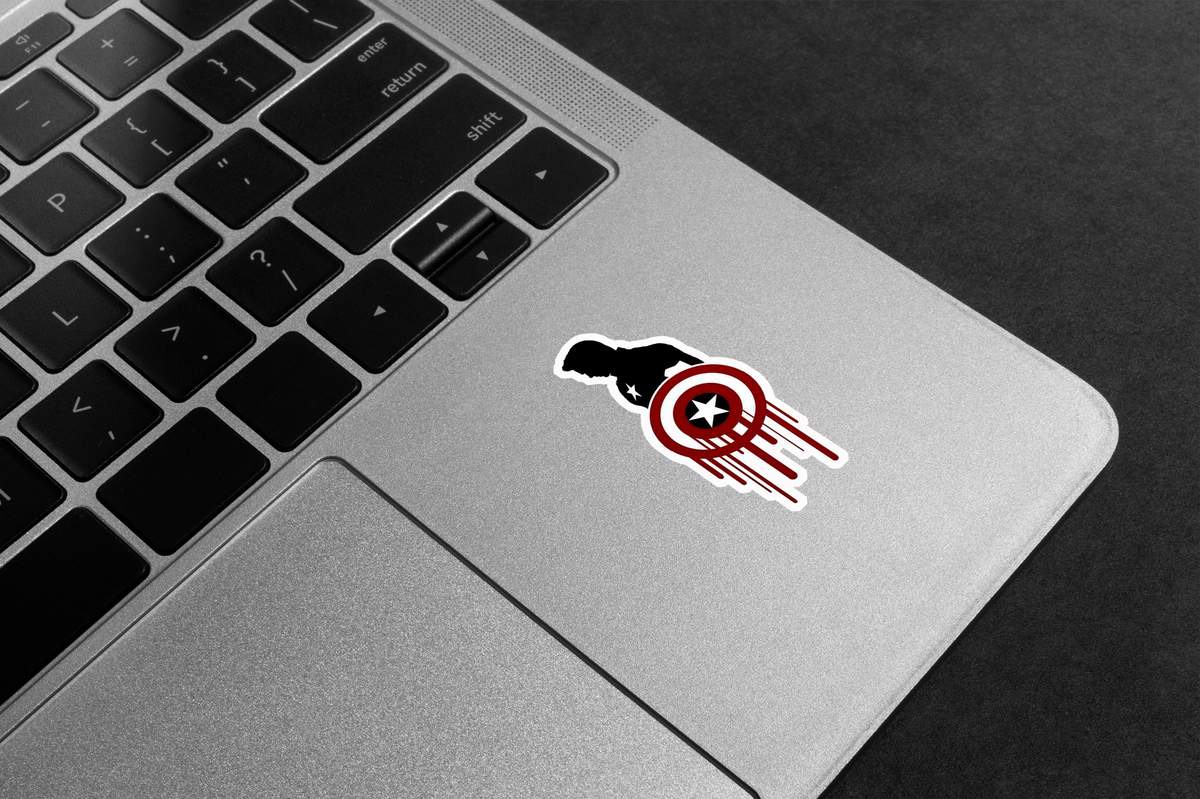 Captain America Bleeding Shield Premium Vinyl Stickers