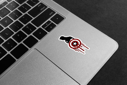 Captain America Bleeding Shield Premium Vinyl Stickers