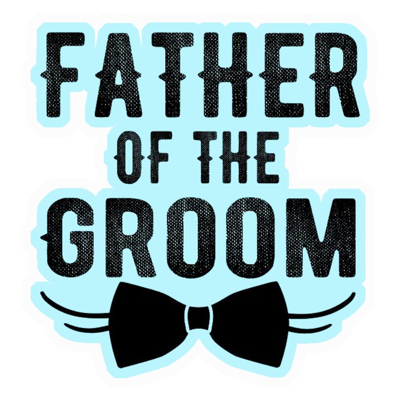 Father Of The Groom Premium Vinyl Stickers