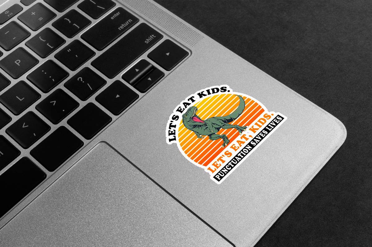 Punctuation Saves Lives Premium Vinyl Stickers