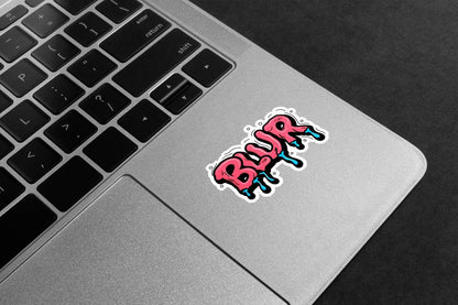 Pink Blur Graffiti Premium Vinyl Stickers
