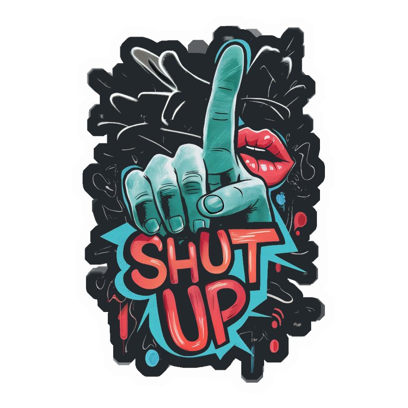 Shut Up Graffiti Premium Vinyl Stickers