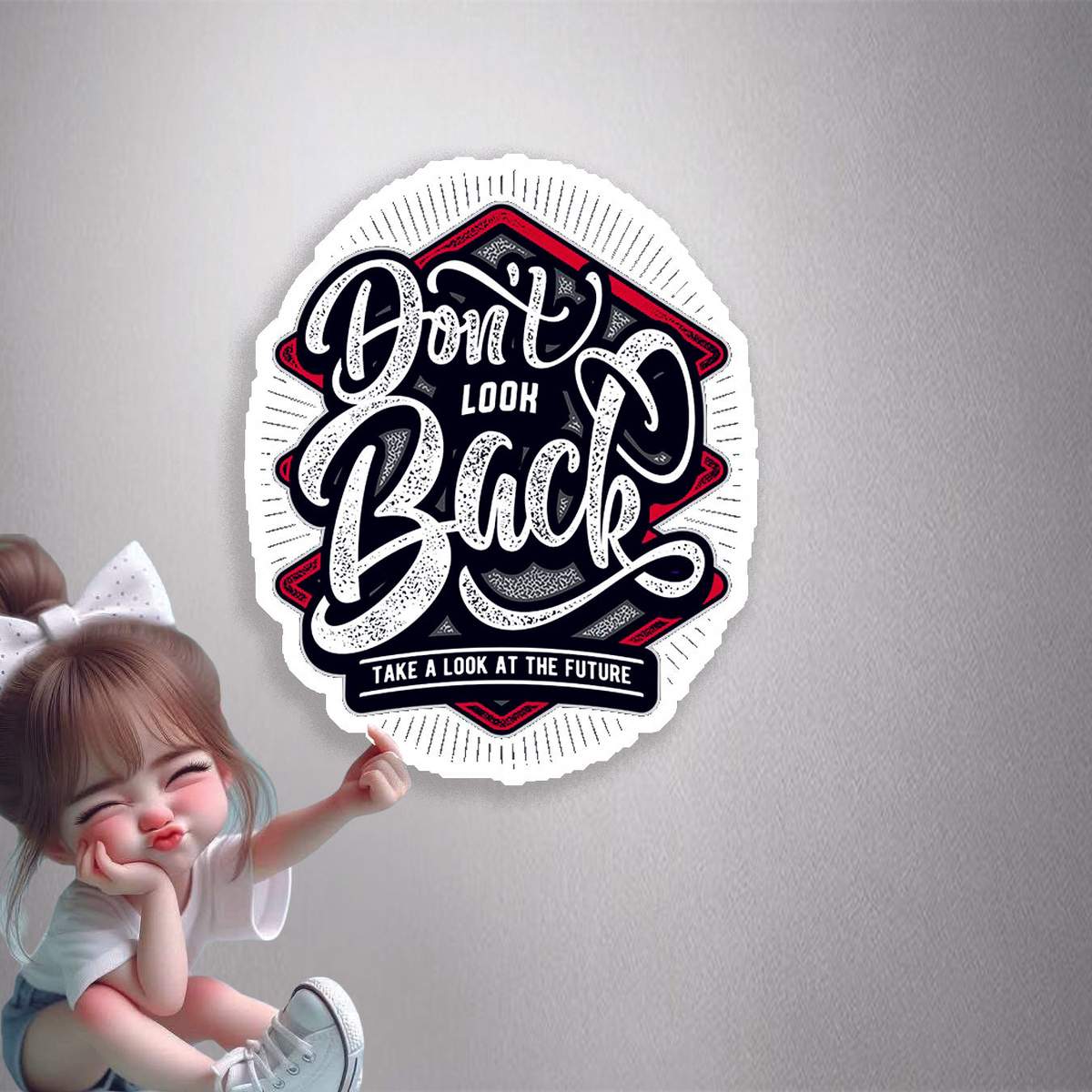 Don't Look Back Premium Vinyl Stickers