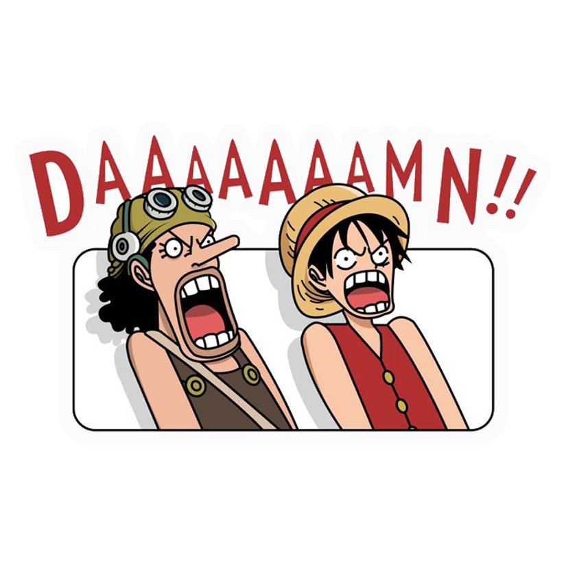 One Piece Damn Premium Vinyl Stickers