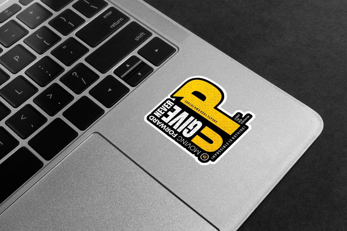 Never Give Up Premium Vinyl Stickers
