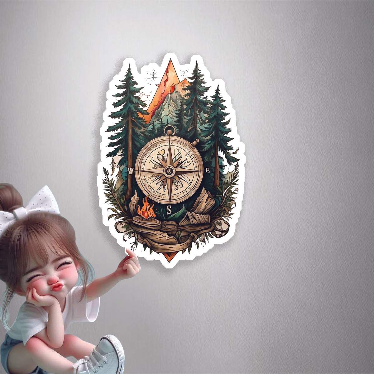 Adventure Compass Premium Vinyl Stickers