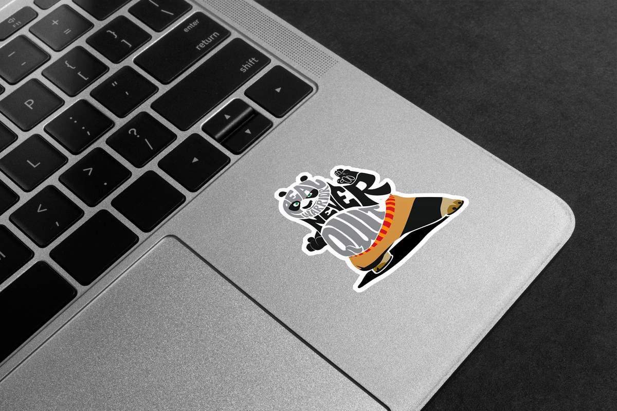 A Real Warrior Never Quits Premium Vinyl Stickers