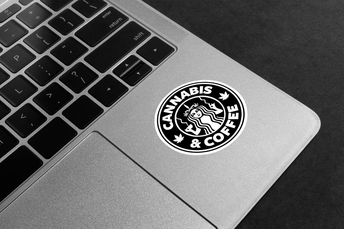 Cannabis & Coffee Premium Vinyl Stickers