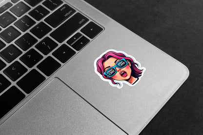 Pink Hair Don't Care Premium Vinyl Stickers