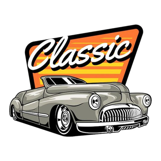 Classic Hot Rod Car Premium Vinyl Stickers