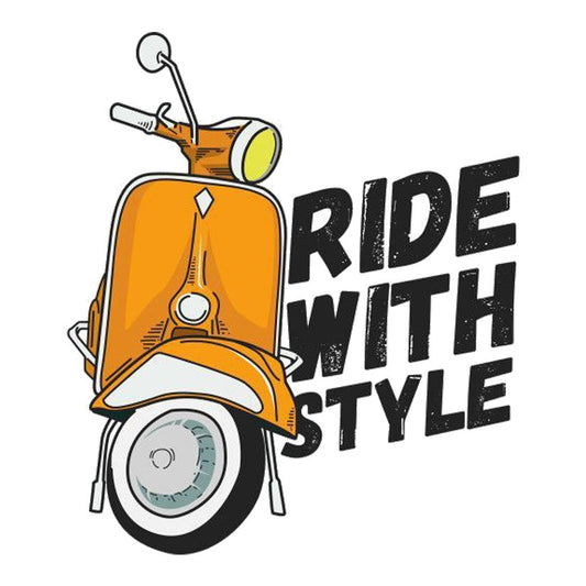 Ride With Style Scooter Premium Vinyl Stickers