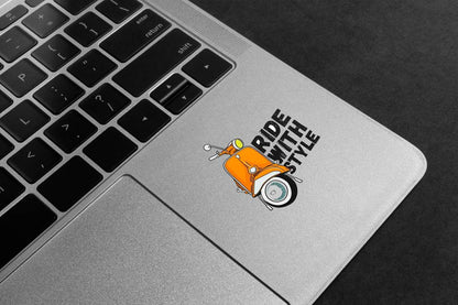 Ride With Style Scooter Premium Vinyl Stickers