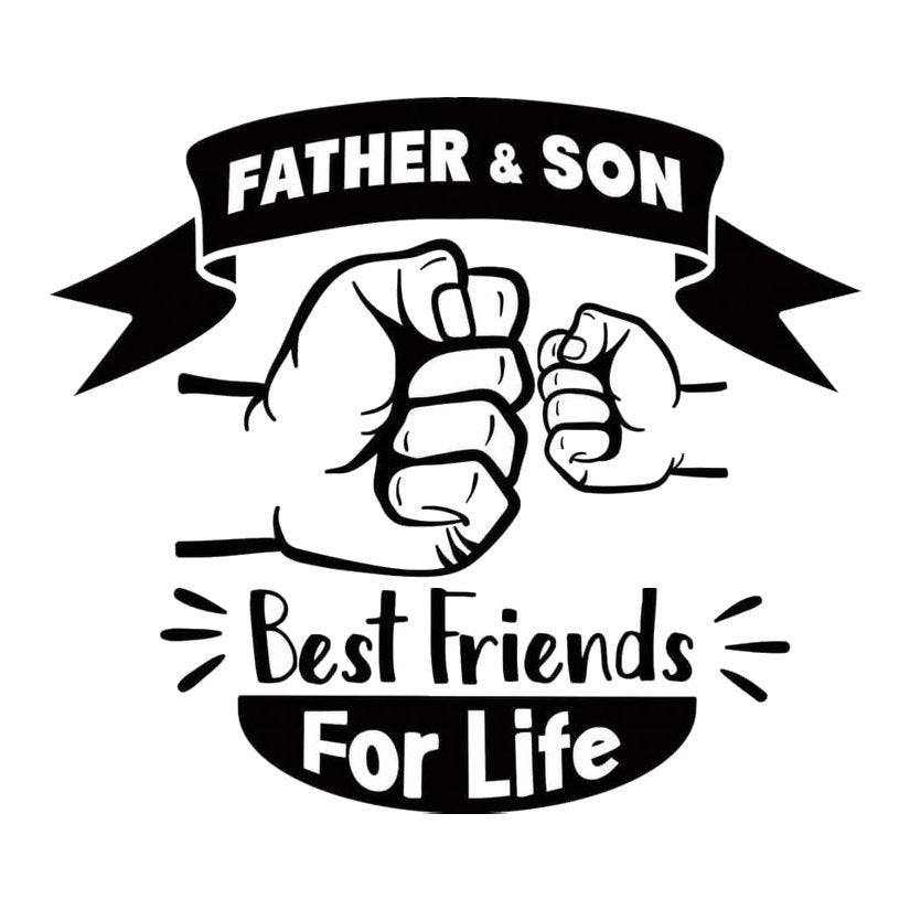Father Son Best Friends Premium Vinyl Stickers