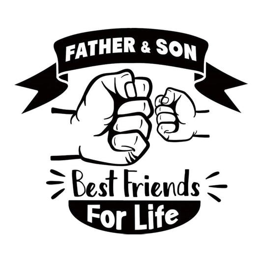 Father Son Best Friends Premium Vinyl Stickers