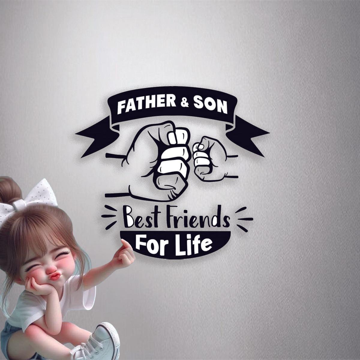 Father Son Best Friends Premium Vinyl Stickers