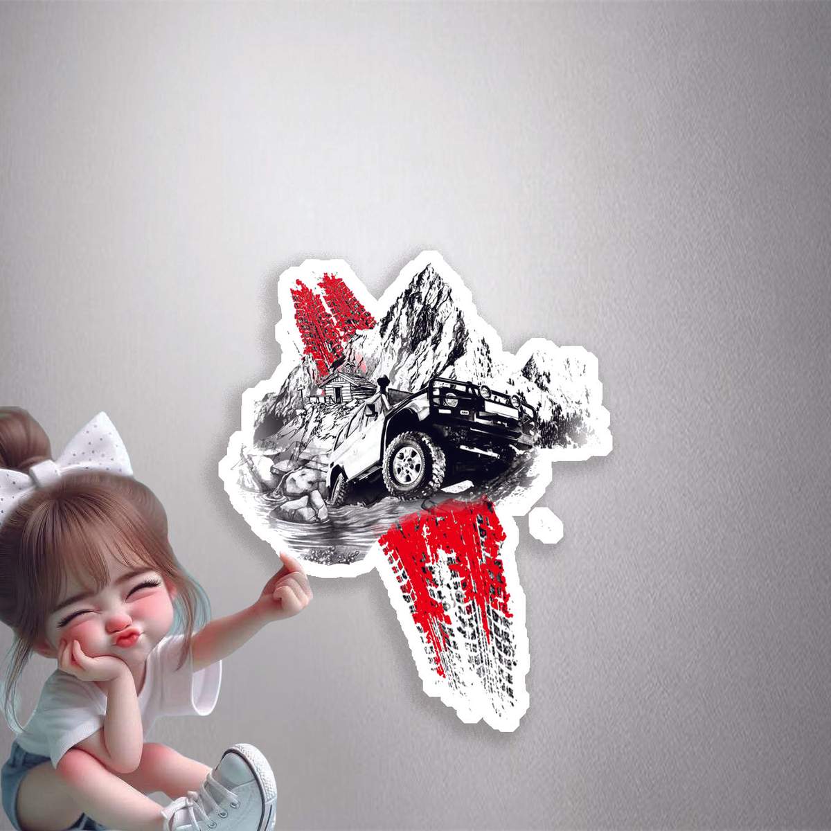 Off-Road Mountain Adventure Premium Vinyl Stickers