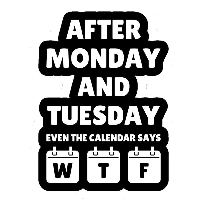 Calendar WTF Humour Premium Vinyl Stickers