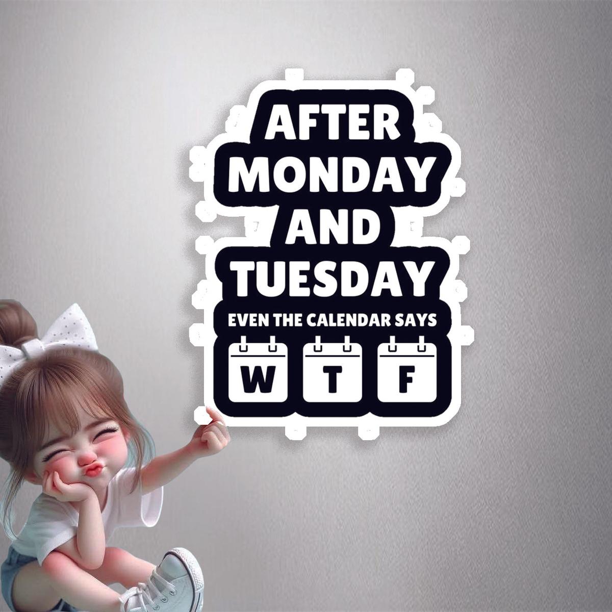 Calendar WTF Humour Premium Vinyl Stickers