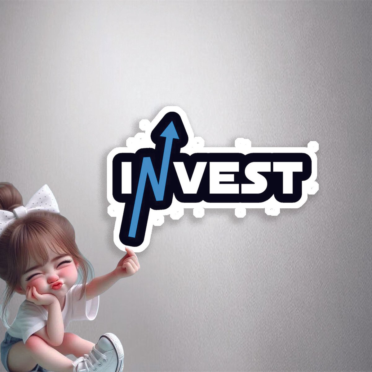 Invest Growth Arrow Premium Vinyl Stickers