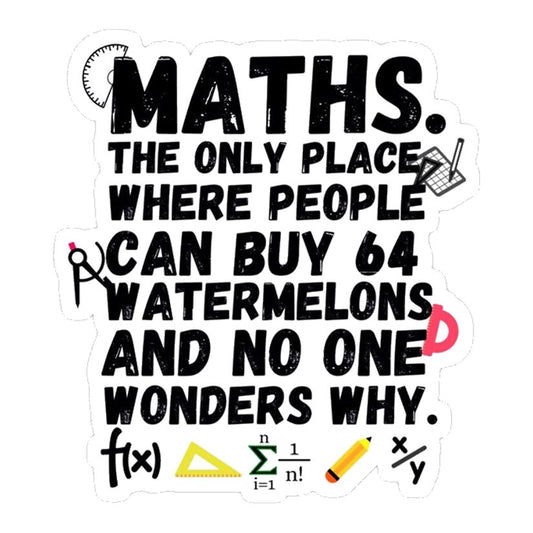 Math Watermelon Riddle Premium Vinyl Stickers