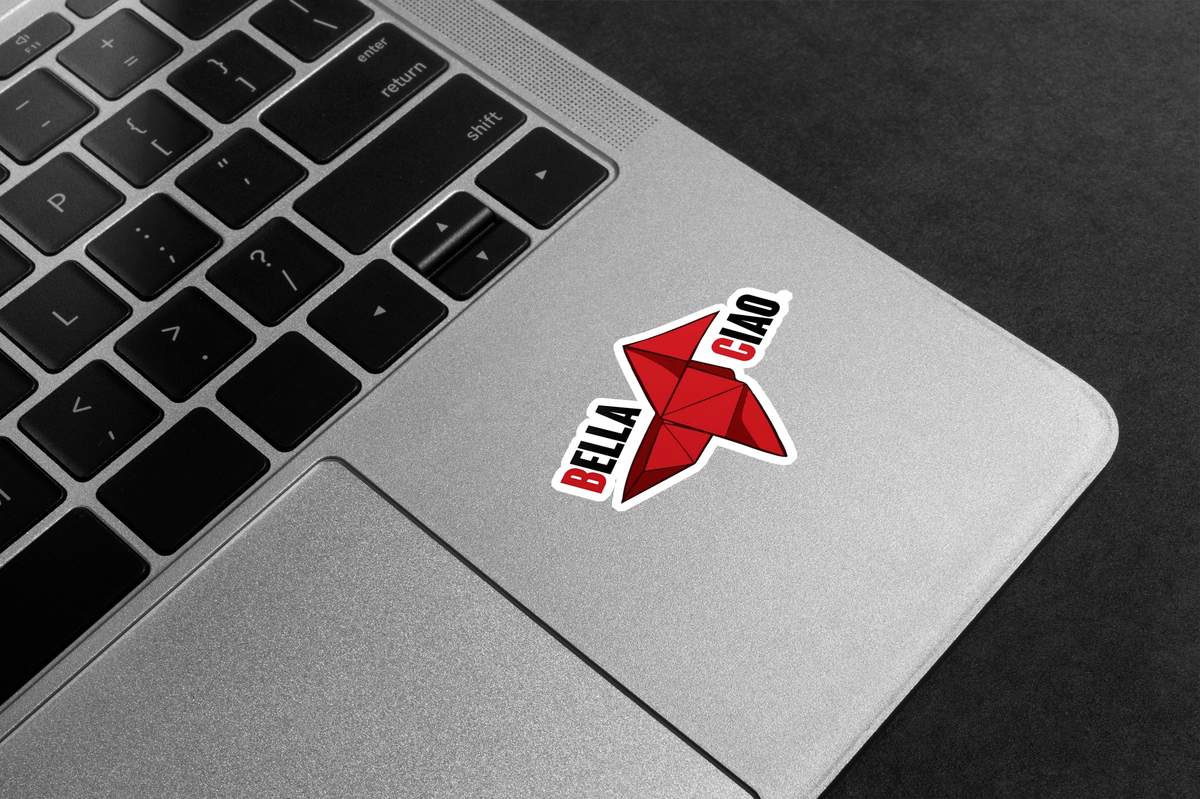 Bella Ciao Origami Premium Vinyl Stickers