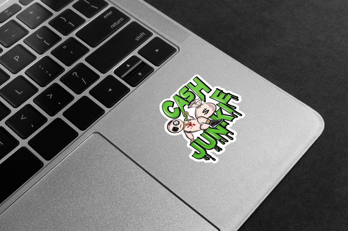Cash Junkie Voodoo Premium Vinyl Stickers