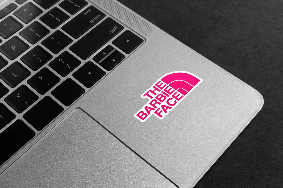 Barbie Face Parody Premium Vinyl Stickers