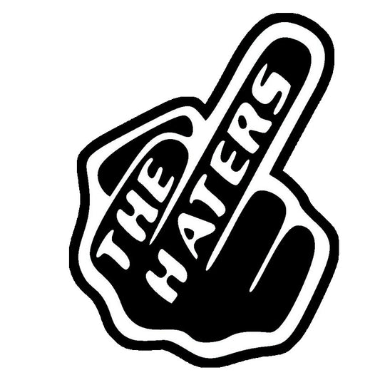 Haters Middle Finger Premium Vinyl Stickers