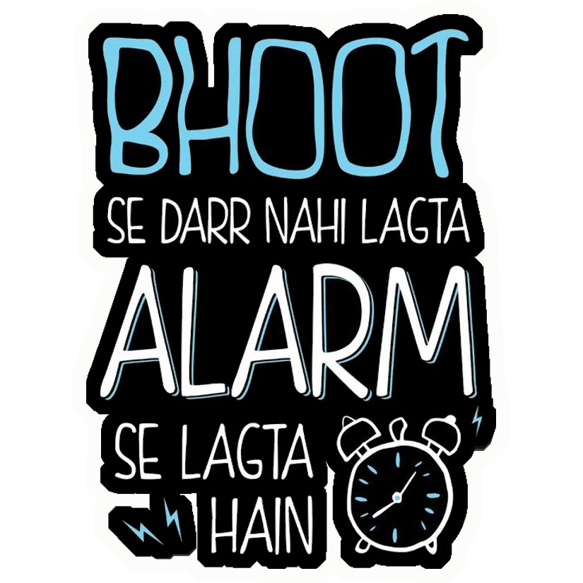 Alarm Fear Humour Premium Vinyl Stickers