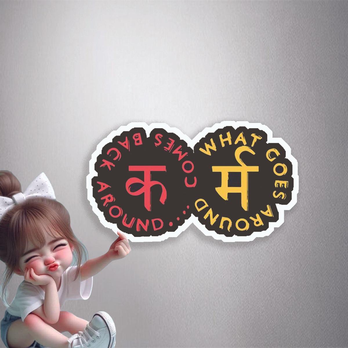 Karma What Goes Around Premium Vinyl Stickers