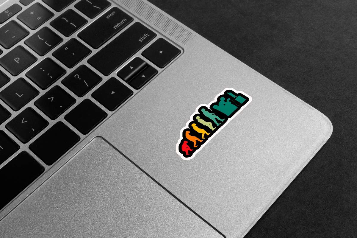 Gamer Evolution Humour Premium Vinyl Stickers