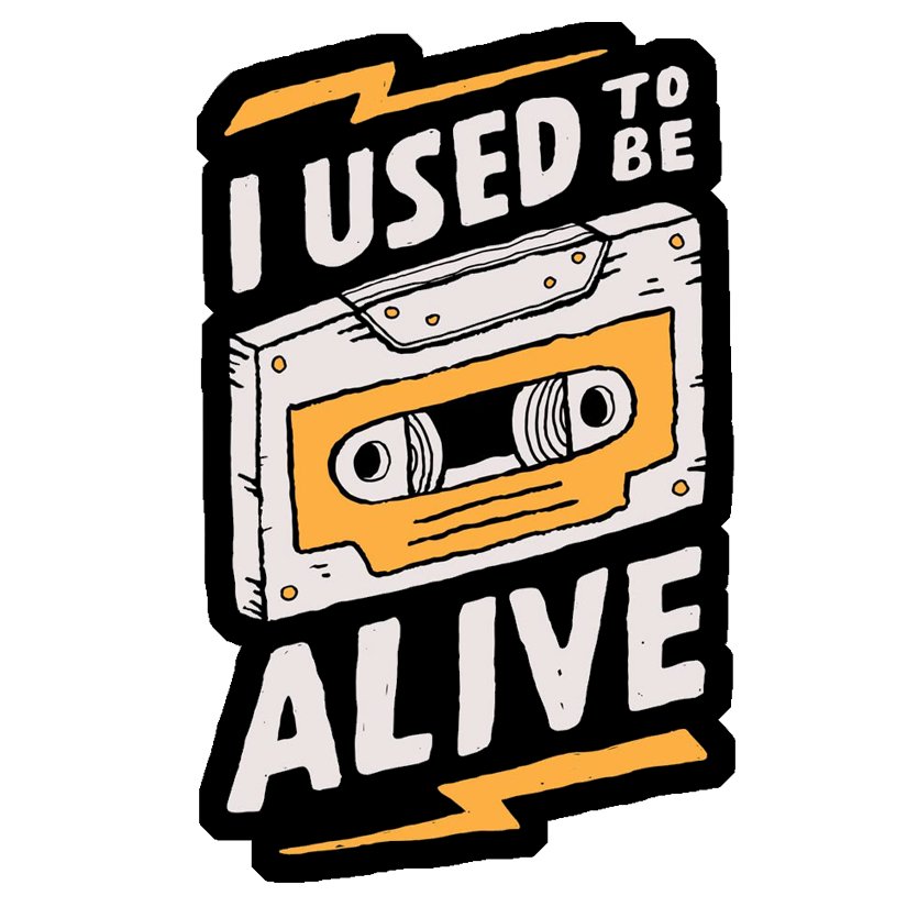 Cassette Used To Be Alive Premium Vinyl Stickers