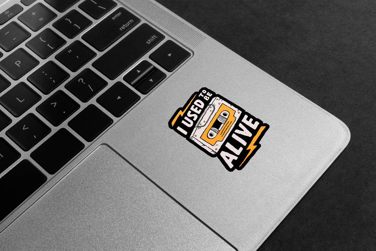 Cassette Used To Be Alive Premium Vinyl Stickers