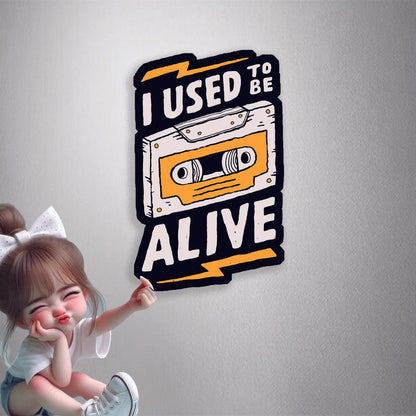 Cassette Used To Be Alive Premium Vinyl Stickers