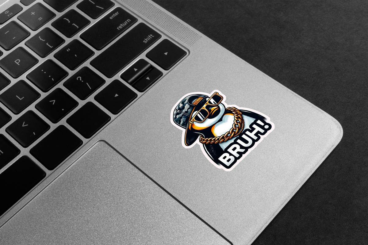 Bruh Penguin Swag Premium Vinyl Stickers