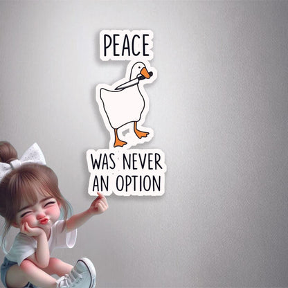Goose With Knife Meme Premium Vinyl Stickers