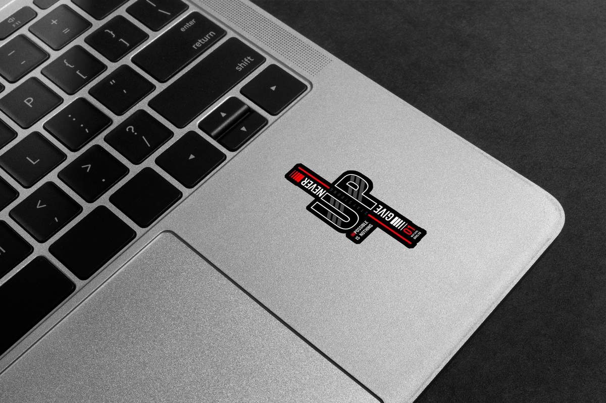 Never Give Up Motivation Premium Vinyl Stickers