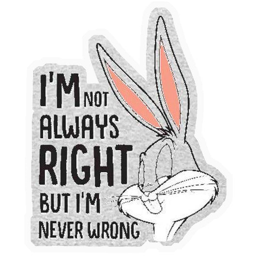 Bugs Bunny Never Wrong Premium Vinyl Stickers