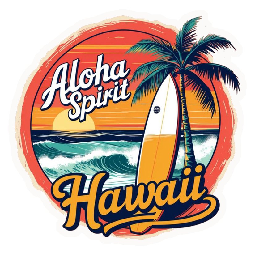 Aloha Spirit Hawaii Premium Vinyl Stickers