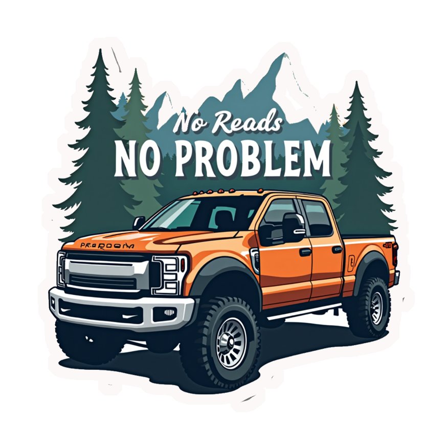 No Roads No Problem Premium Vinyl Stickers