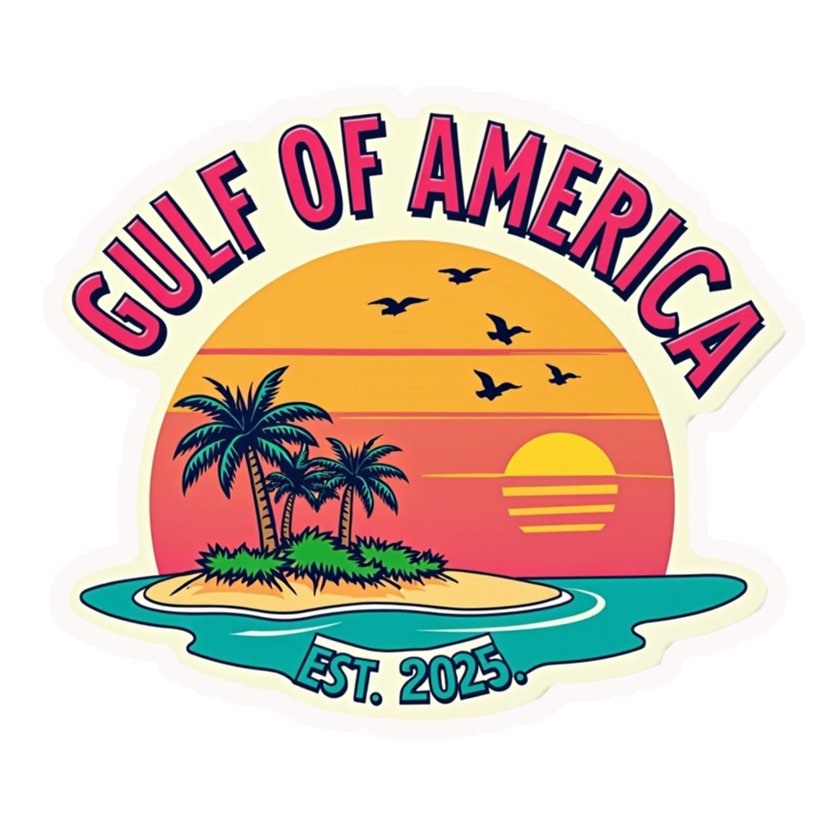 Gulf of America Island Premium Vinyl Stickers