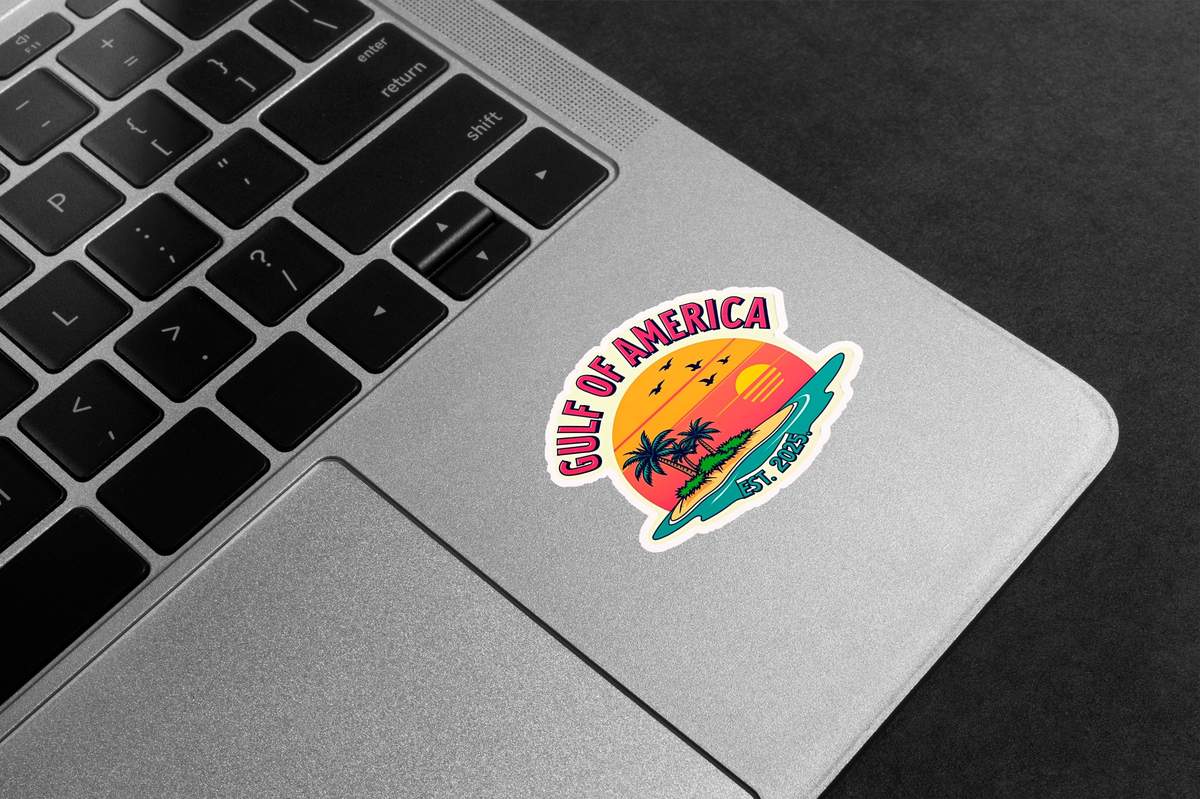 Gulf of America Island Premium Vinyl Stickers