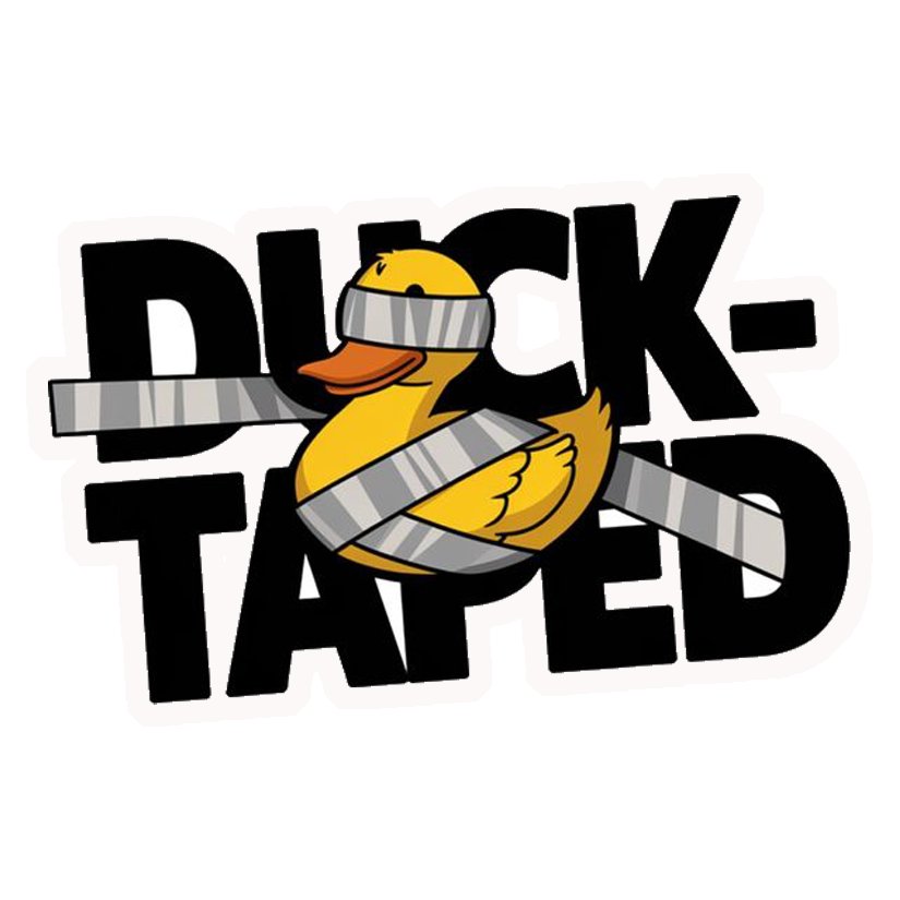 Duck-Taped Pun Premium Vinyl Stickers