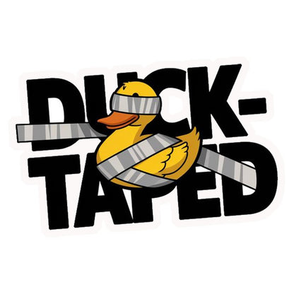Duck-Taped Pun Premium Vinyl Stickers