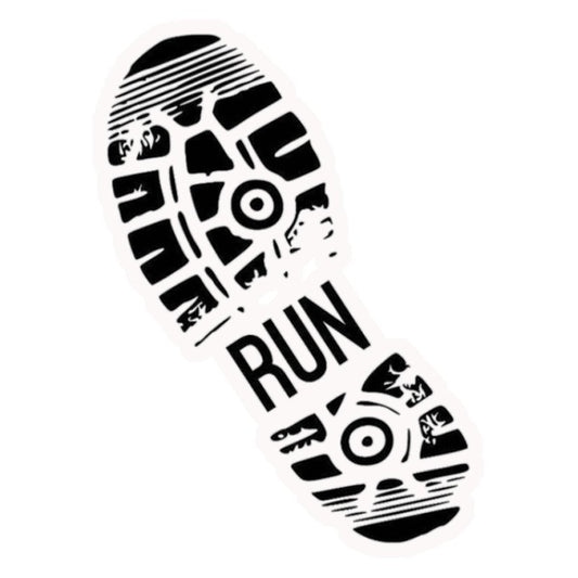 Running Sole Print Premium Vinyl Stickers
